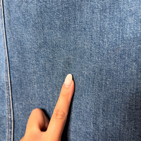 Hudson Jeans Skirt Reconstructed Midi Blue Denim High Rise Front Slit Size 6 - Picture 6 of 9